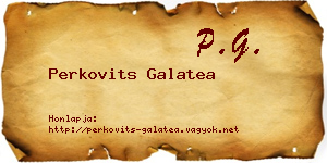 Perkovits Galatea névjegykártya
